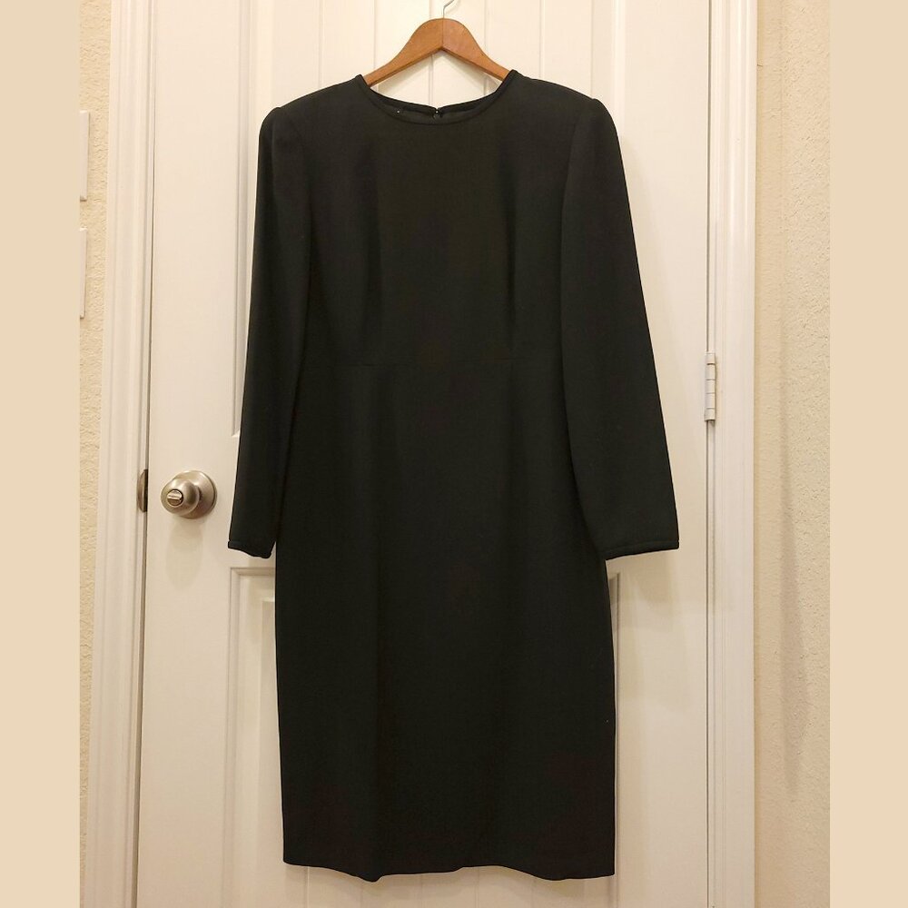 Vintage EPISODE Black Dresses casual party Business Size 10 silk wood